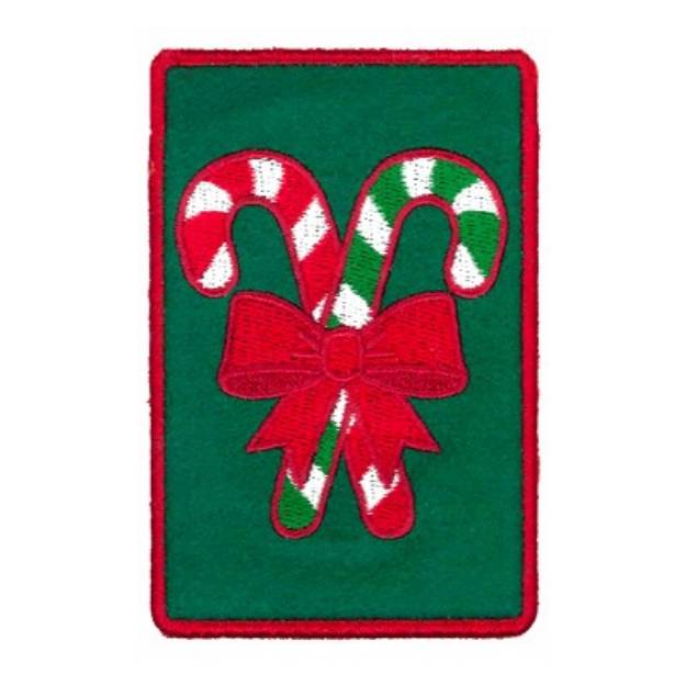Picture of Candy Canes Gift Card Holder Machine Embroidery Design