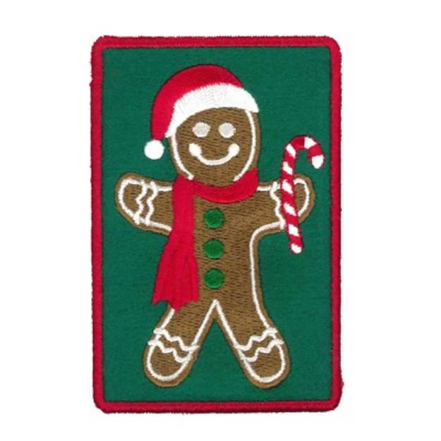 Picture of Gingerbread Gift Card Holder Machine Embroidery Design