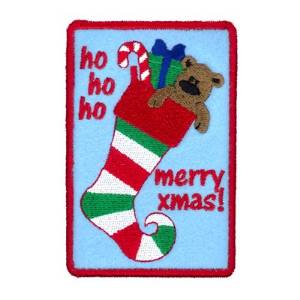 Picture of Xmas Stocking Gift Card Holder Machine Embroidery Design