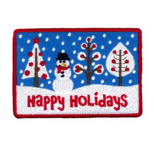 Picture of Snowman Gift Card Holder Machine Embroidery Design