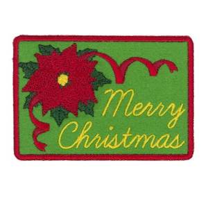 Picture of Poinsettia Gift Card Holder Machine Embroidery Design