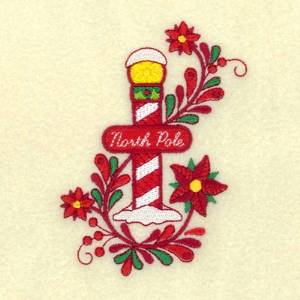 Picture of Jacobean North Pole Sign Machine Embroidery Design