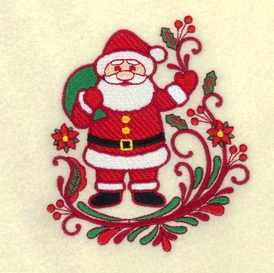  Jacobean Santa Claus Machine Embroidery Design