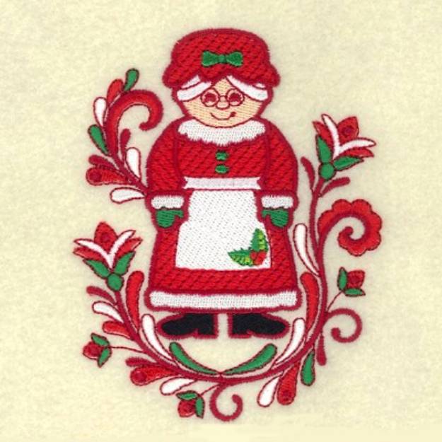 Picture of Jacobean Lady Claus  Machine Embroidery Design