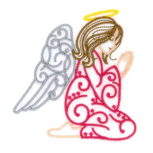 Picture of Angel Filigree Kneeling Machine Embroidery Design