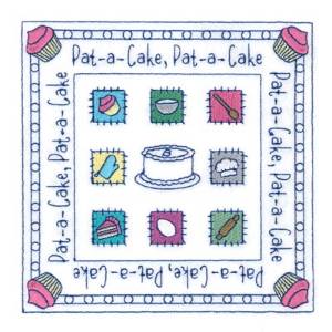 Picture of Pat-A-Cake Square Machine Embroidery Design