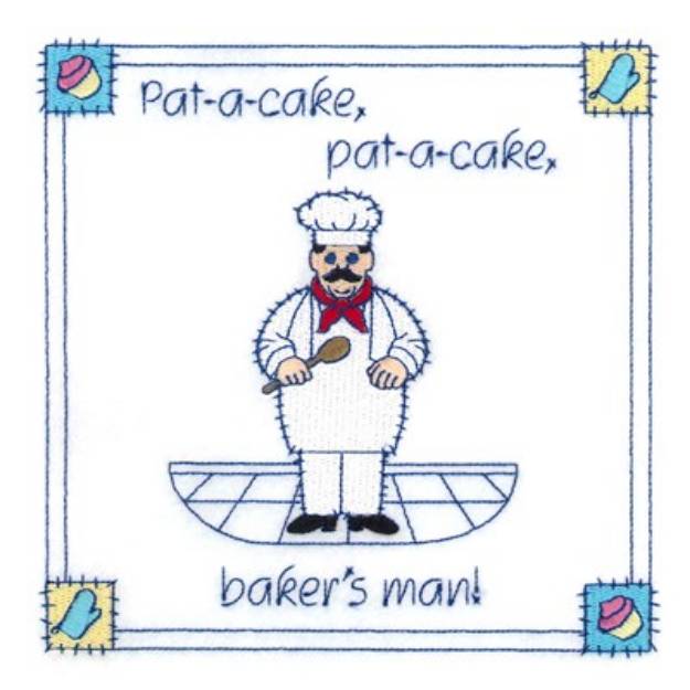 Picture of Pat-A-Cake Baker Machine Embroidery Design