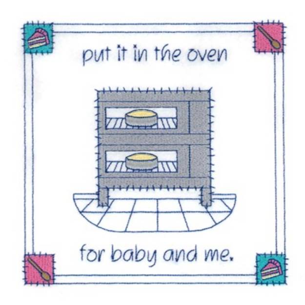 Picture of Pat-A-Cake Oven Machine Embroidery Design
