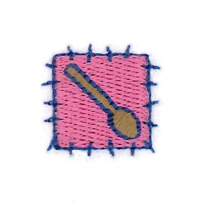 Spoon Patch Machine Embroidery Design