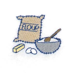 Picture of Cake Ingredients Machine Embroidery Design
