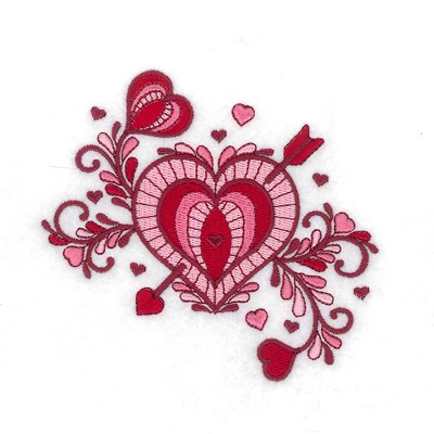 Jacobean Valentine Decoration Machine Embroidery Design