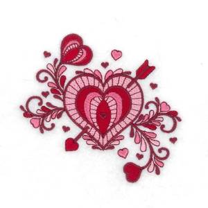 Picture of Jacobean Valentine Decoration Machine Embroidery Design