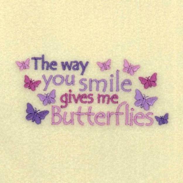 Picture of Butterfly Smile Machine Embroidery Design