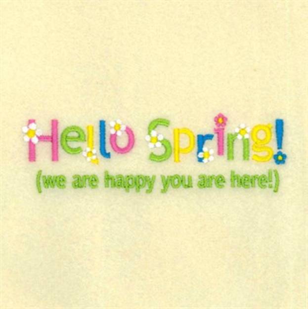 Picture of Hello Spring! Machine Embroidery Design