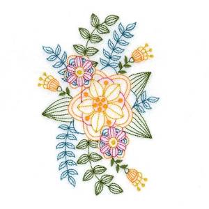 Picture of Vintage Flowers Machine Embroidery Design