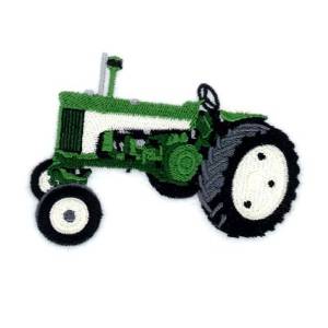 Picture of Antique Green Tractor Machine Embroidery Design