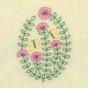 Picture of Spring Garden Easter Egg Machine Embroidery Design