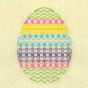 Picture of Colorful Easter Egg Machine Embroidery Design
