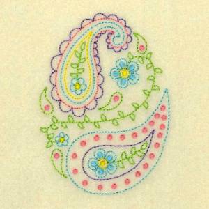 Picture of Paisley Easter Egg Machine Embroidery Design