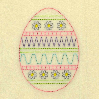Spring Easter Egg Machine Embroidery Design