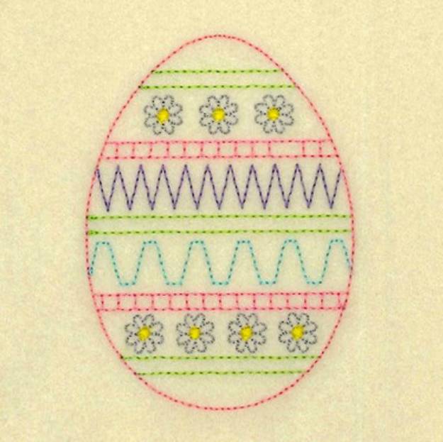 Picture of Spring Easter Egg Machine Embroidery Design