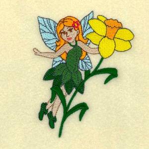 Picture of Daffodil Fairy Machine Embroidery Design