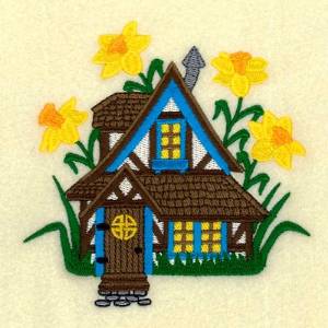 Picture of Daffodil Cottage Machine Embroidery Design