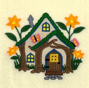 Picture of Floral Cottage Machine Embroidery Design
