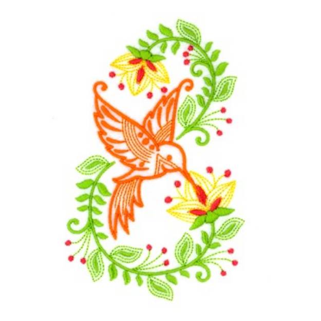 Picture of Hummingbirds Machine Embroidery Design