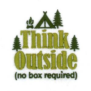Picture of Think Outside Machine Embroidery Design