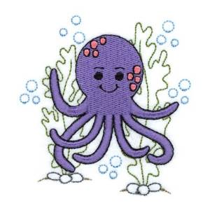 Picture of Adorable Octopus Machine Embroidery Design