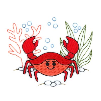 Adorable Crab Machine Embroidery Design