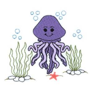 Picture of Adorable Squid Machine Embroidery Design
