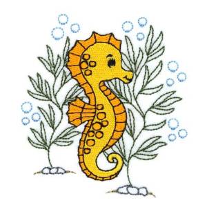 Picture of Adorable Seahorse Machine Embroidery Design