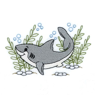 Adorable Shark Machine Embroidery Design