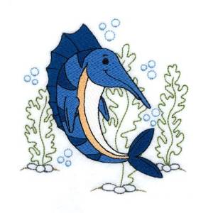 Picture of Adorable Billfish Machine Embroidery Design