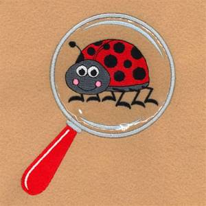 Picture of Cute Ladybug Magnified Machine Embroidery Design