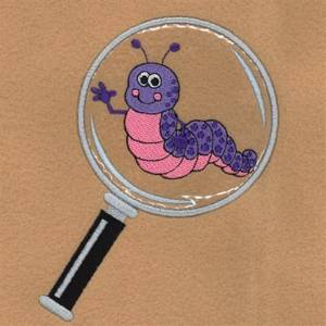 Picture of Cute Caterpillar Magnified Machine Embroidery Design