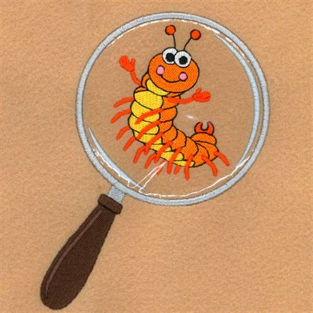 Picture of Cute Centipede Magnified Machine Embroidery Design