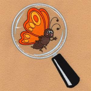 Picture of Cute Butterfly Magnified Machine Embroidery Design