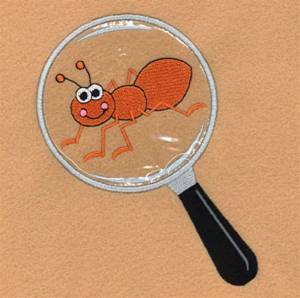 Picture of Cute Ant Magnified Machine Embroidery Design