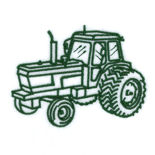 Tractor Outline  Machine Embroidery Design