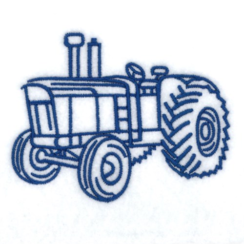 Tractor Outline 3 Machine Embroidery Design