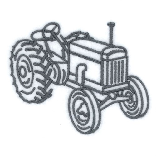 Tractor Outline 4 Machine Embroidery Design