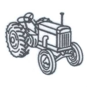 Picture of Tractor Outline 4 Machine Embroidery Design