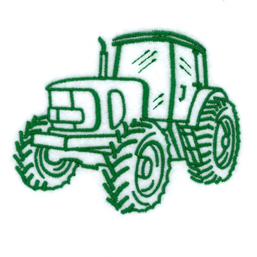 Tractor Outline 5 Machine Embroidery Design