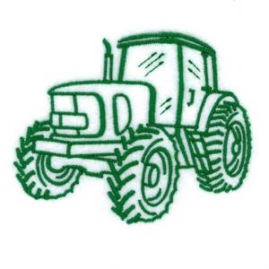 Picture of Tractor Outline 5 Machine Embroidery Design