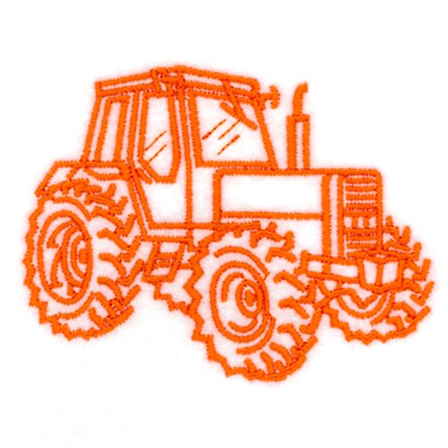 Tractor Outline 6 Machine Embroidery Design