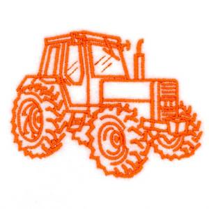 Picture of Tractor Outline 6 Machine Embroidery Design