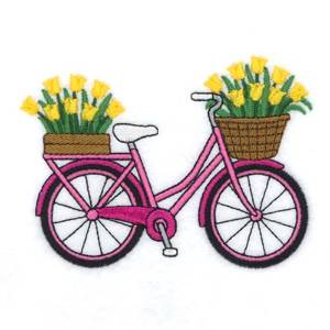 Picture of Blooming Bicycle Machine Embroidery Design